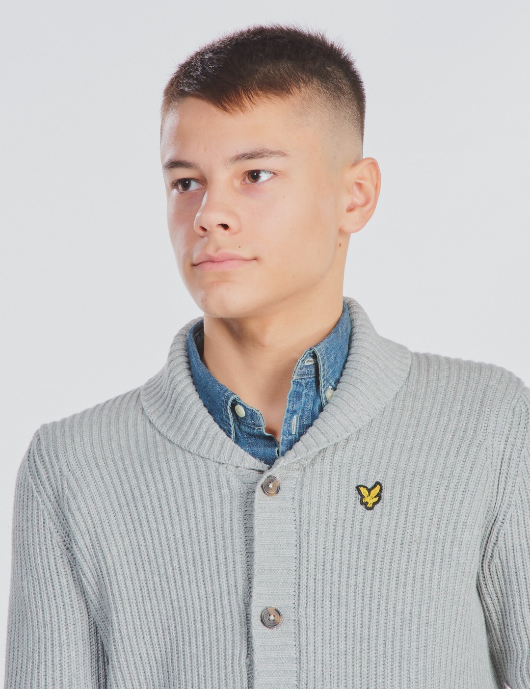 Lyle and scott shawl neck cardigan sales