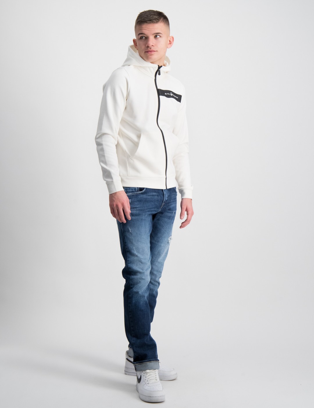 Sail Racing JR HELMSMAN ZIP HOOD Vit för Kille | Kids Brand Store