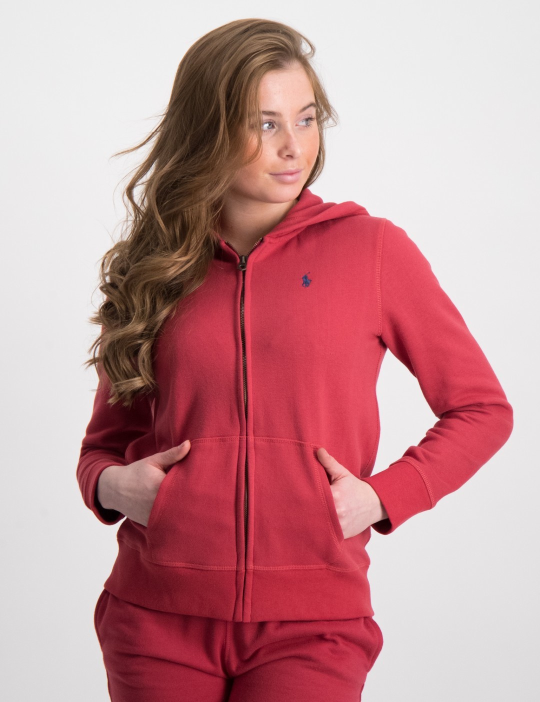 Polo Ralph Lauren Fleece Full-Zip Hoodie Röd för Tjej | Kids Brand Store