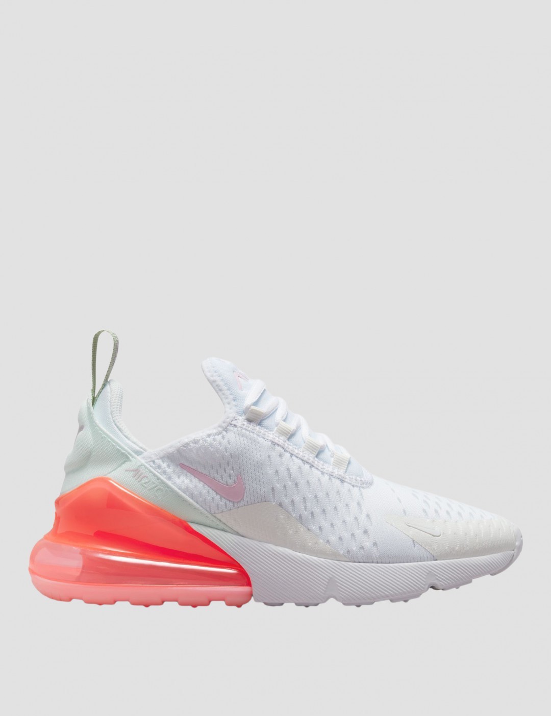 Nike air max 270 white and pink junior hotsell