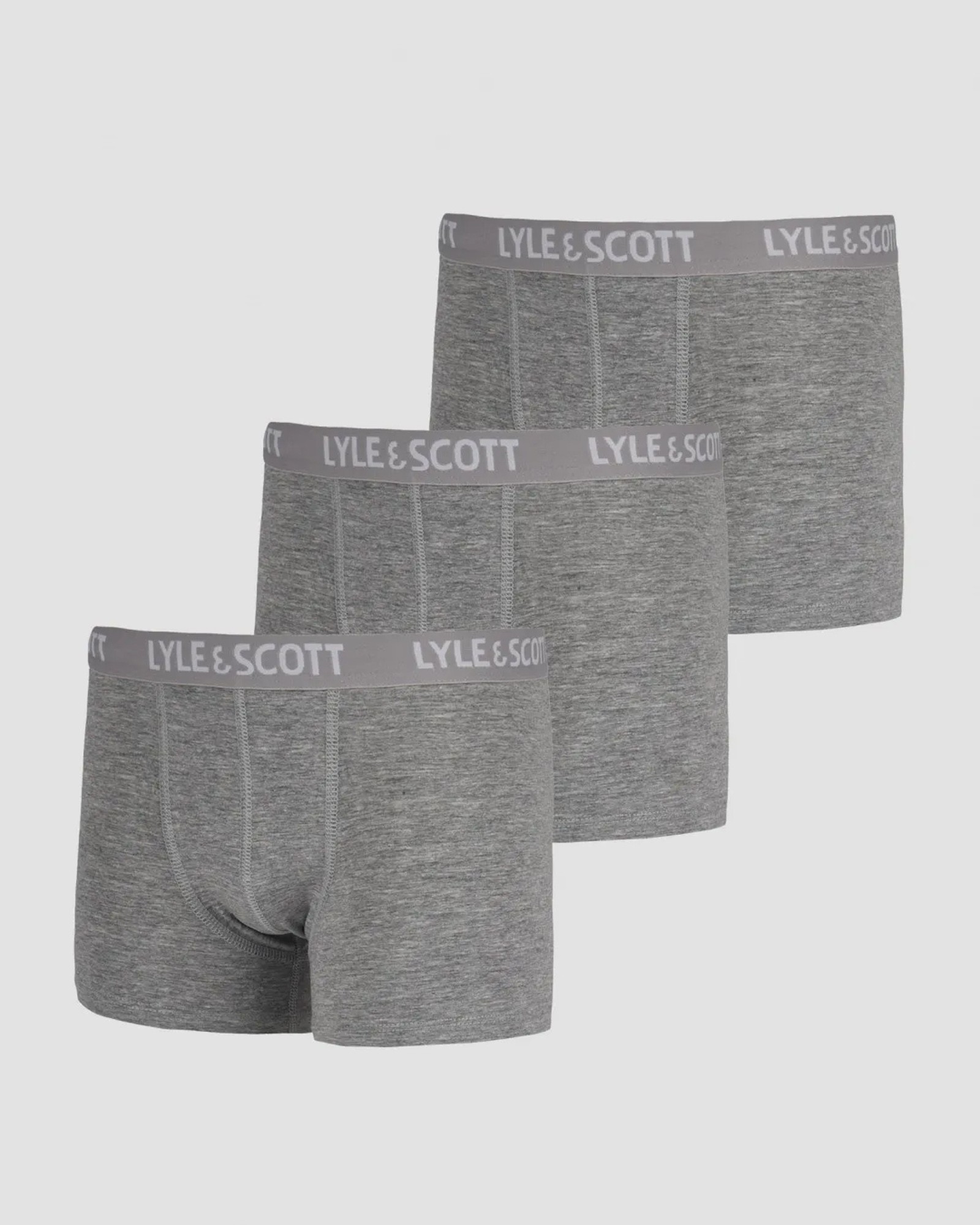 Lyle & Scott Boxed Solid 3 Pair Boxers Grå för Kille | Kids Brand Store