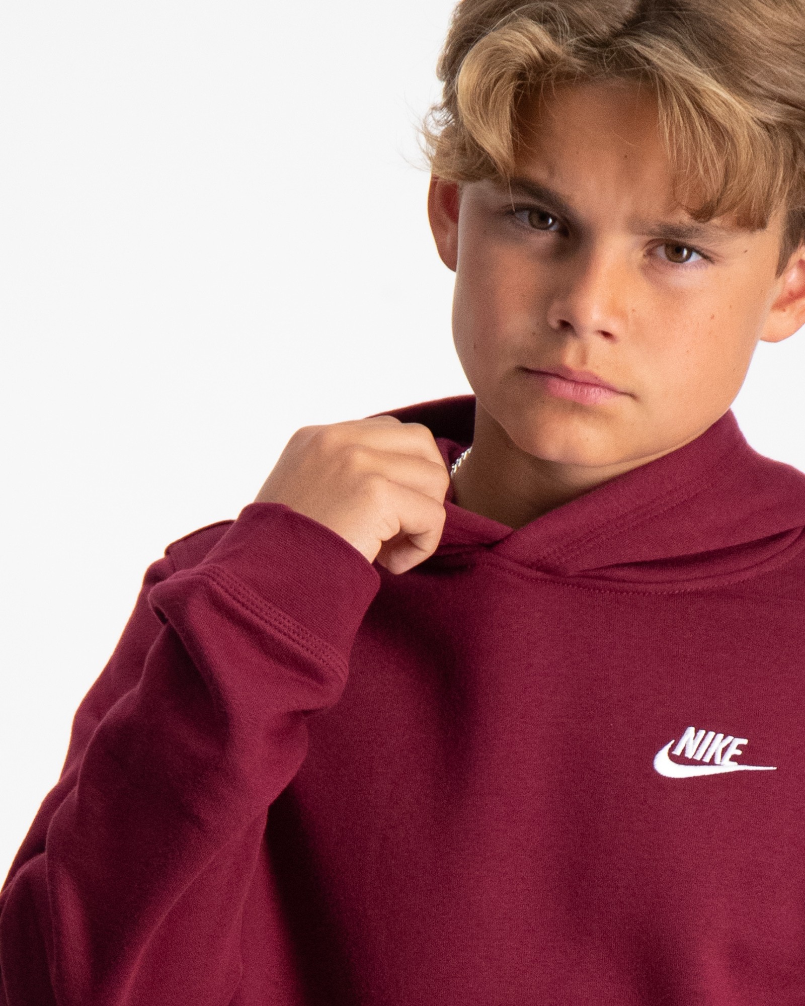 Sportswear Club Nike Pullover In Rot Nike B NSW HOODIE PO