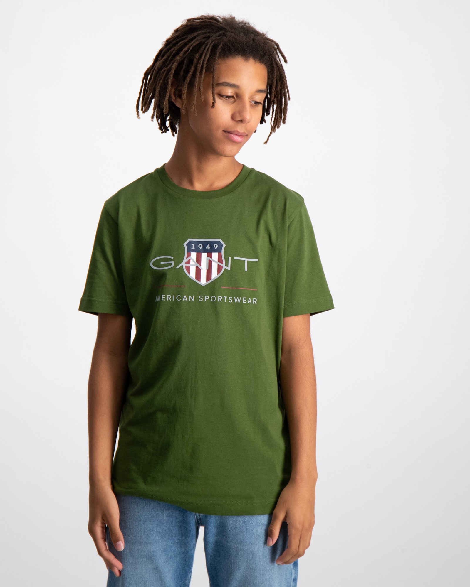 Gant Kids Green Logo Oversized Fit T-Shirt