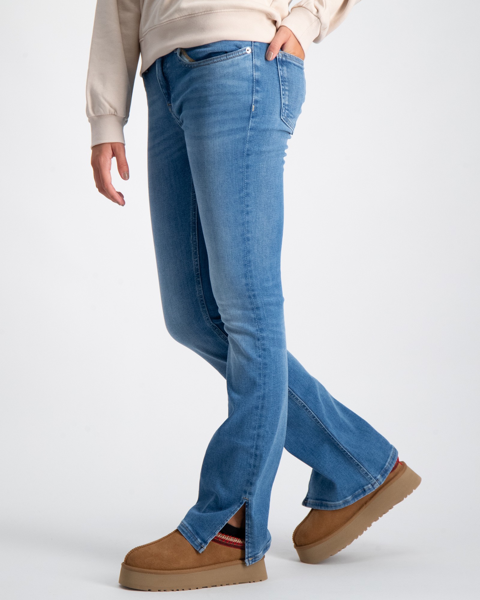 Calvin Klein FLARE MR SPLIT VISUAL MID BLUE Sininen varten Tytöt | Kids ...