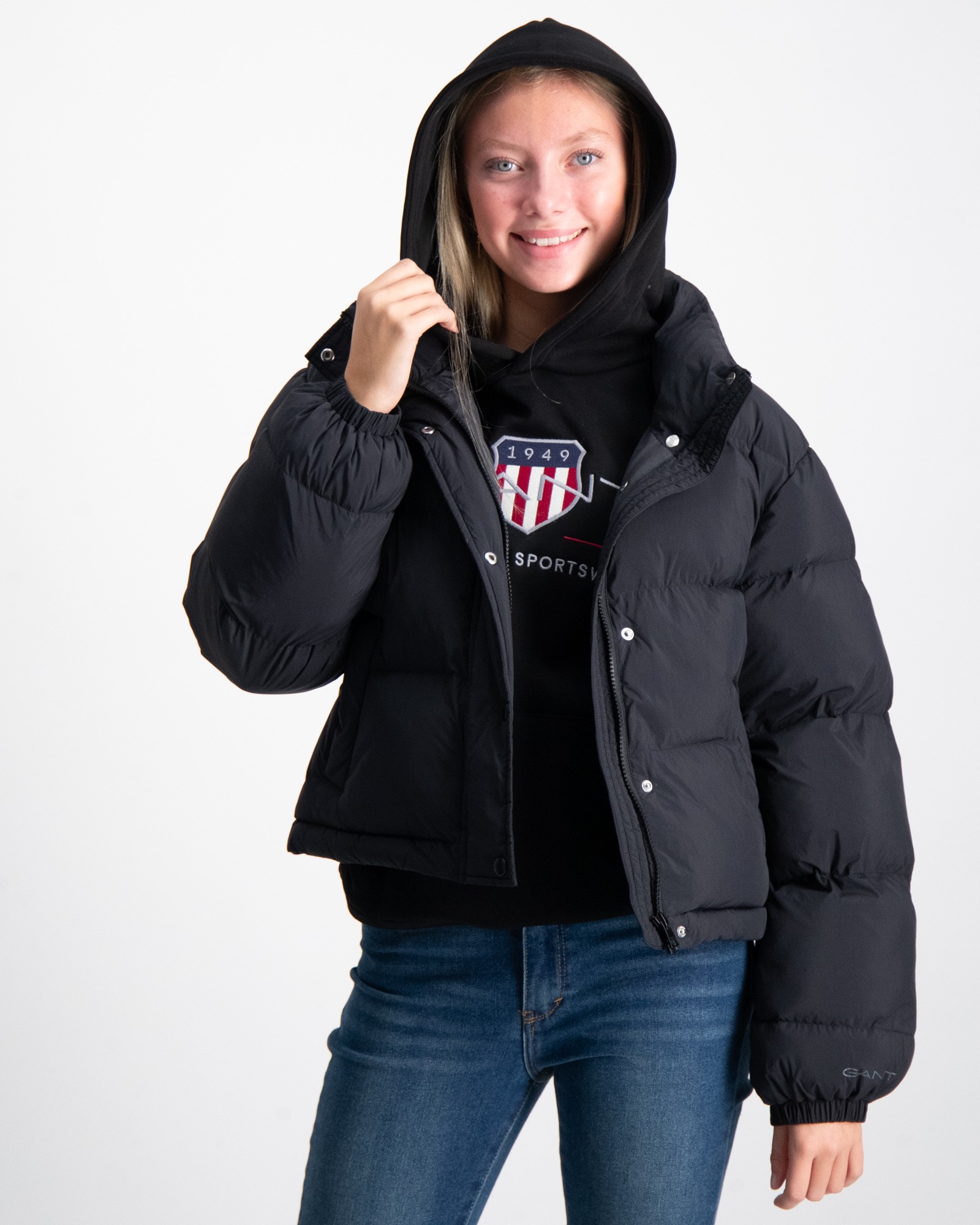 Puffer Shiny Jungen Gepolsterte Winterjacke Mit Kapuze - Warm, Gesteppt, Wasserabweisend, Für Schule & Freizeit North Face Puffer