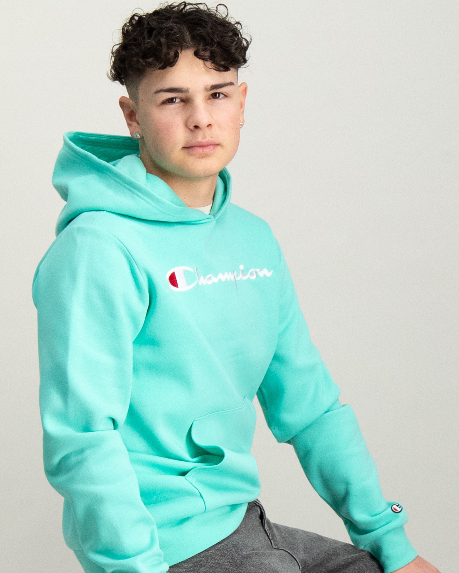 Champion Hooded Sweatshirt Türkis für Jungen Kids Brand Store