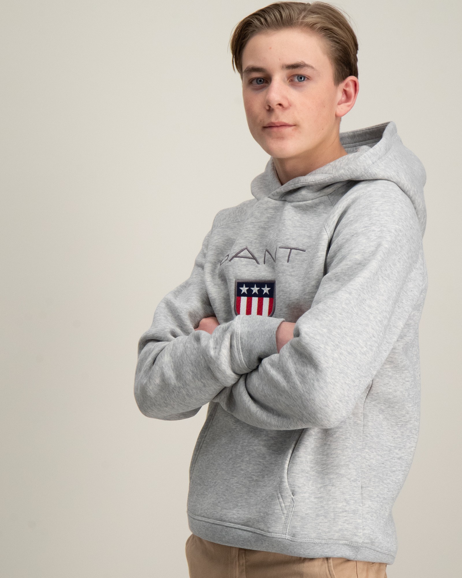 Red GANT Kids Hooded Sweatshirt