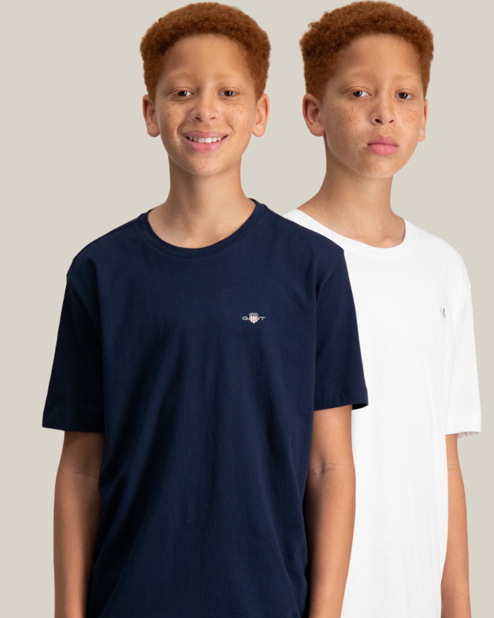 Gant Kids Navy Printed Relaxed Fit T-Shirt