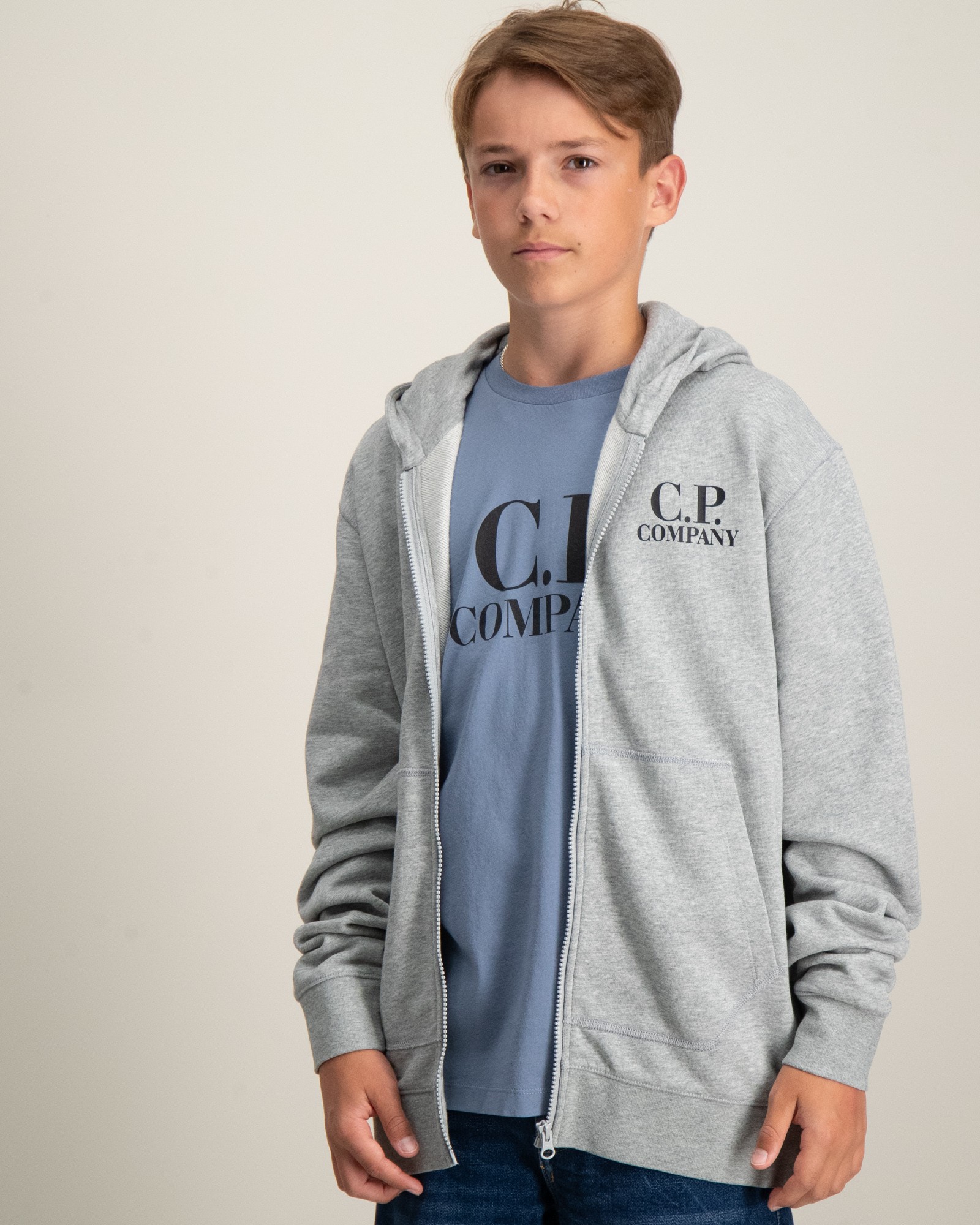C.P. Company ZIP SWEATSHIRT/HOOD Harmaa varten Pojat | Kids