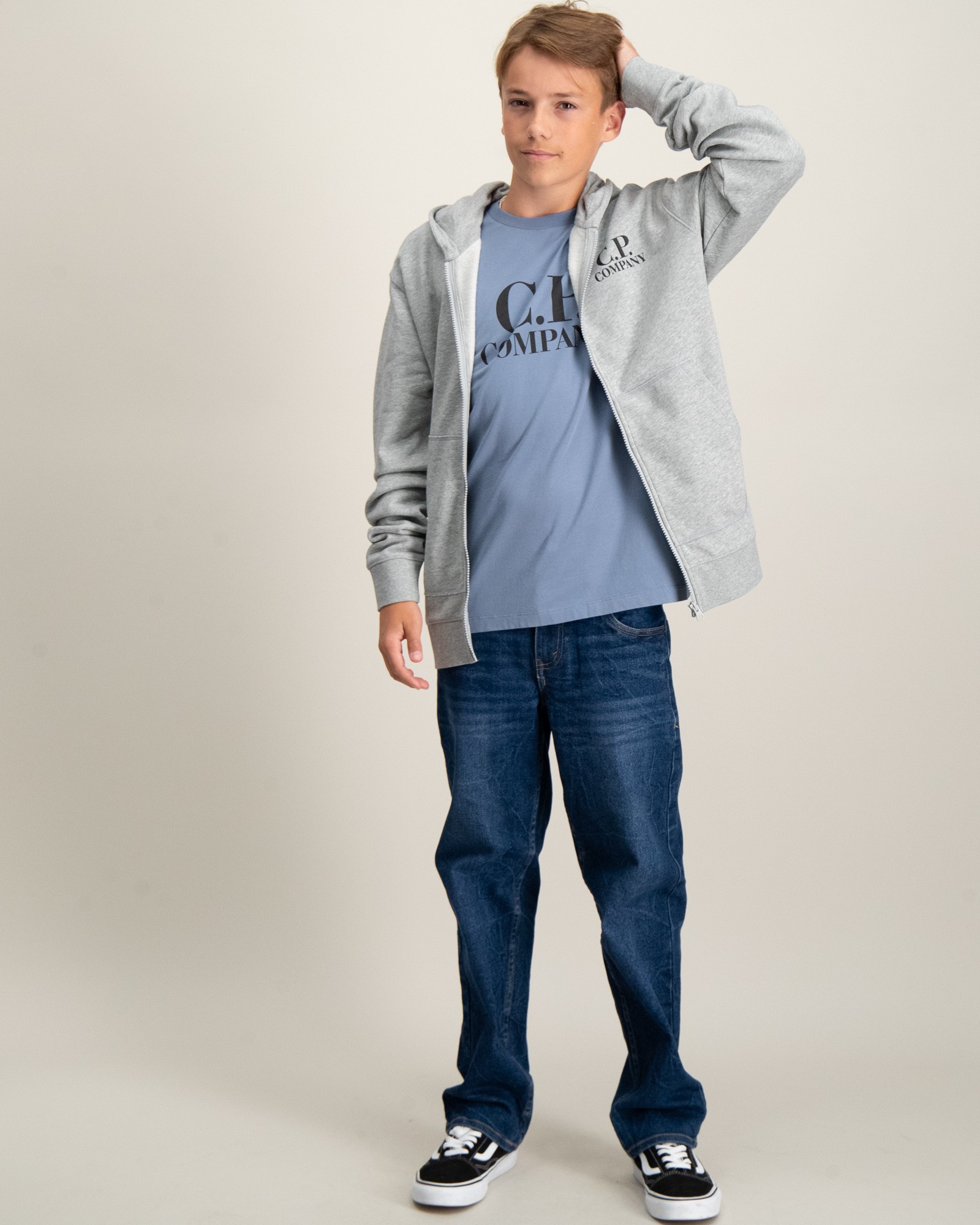 Junior Cp Company Jeans White T-shirt COMPANY F/W 24-25 Rione Fontana