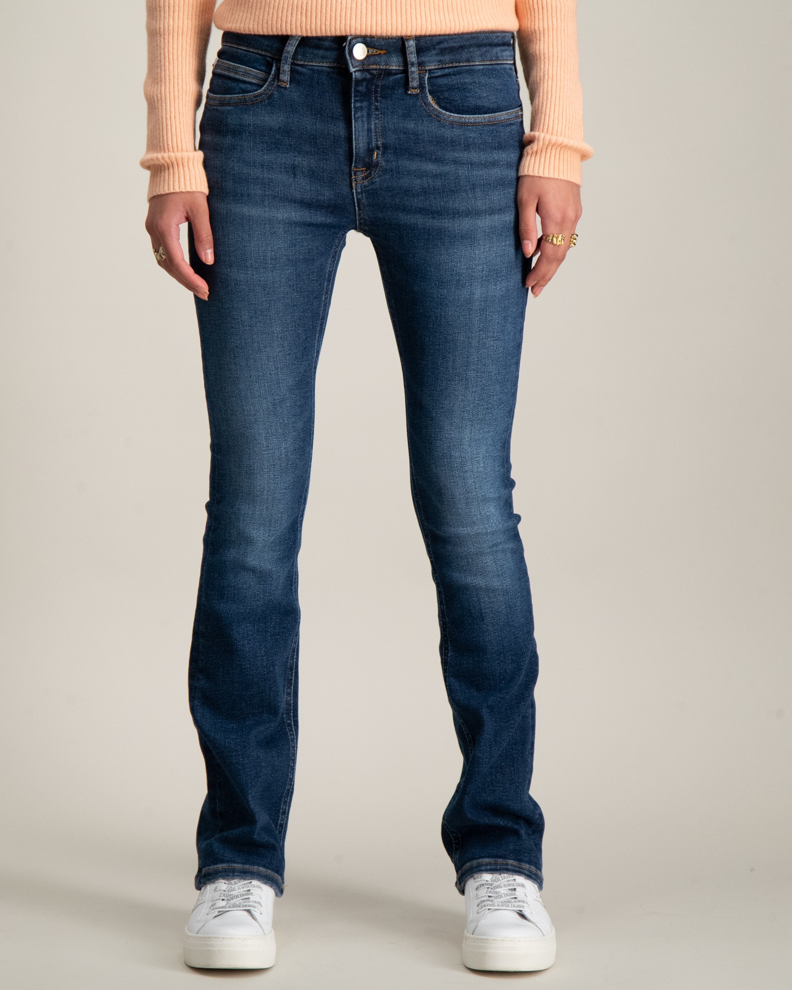 Calvin Klein MR FLARE DARK BLUE DENIM Blå til Jente | Kids Brand Store