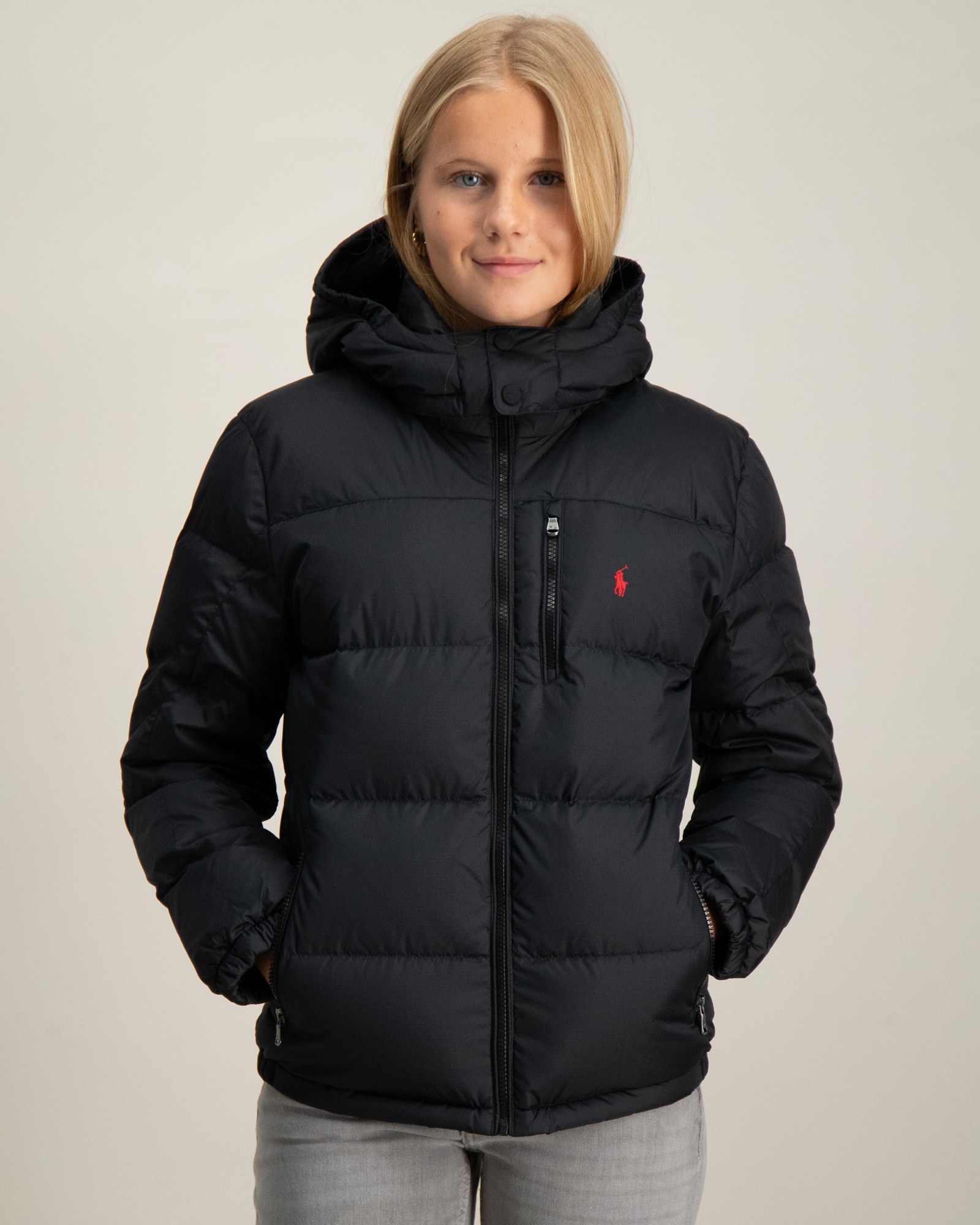 Polo Ralph Lauren Ripstop Down Hooded Jacket Schwarz für Mädchen