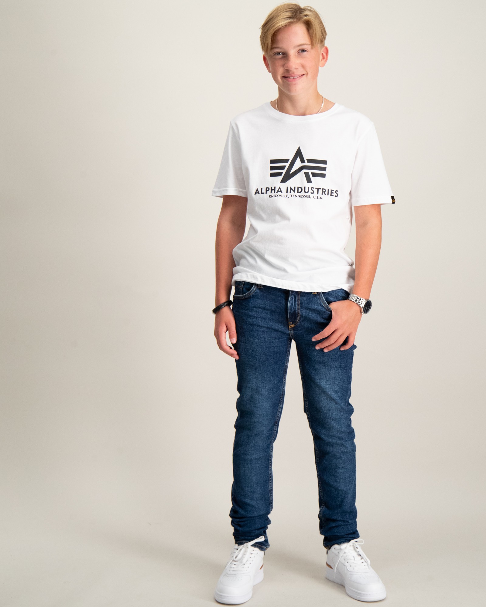 Alpha Industries Basic T Small Logo Kids/Teens Tangerine