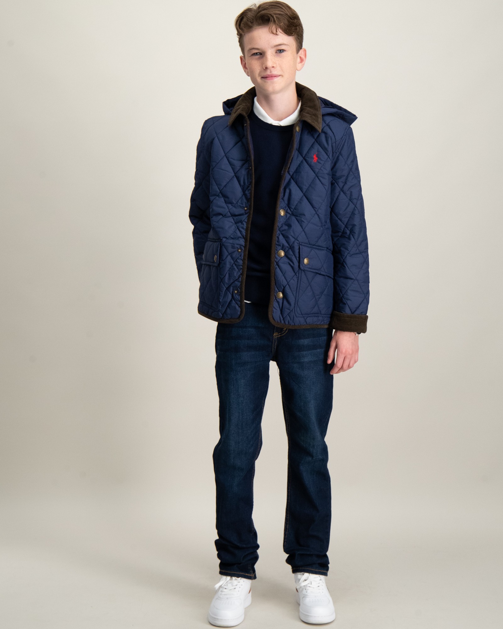 Polo Ralph Lauren Hooded Barn Jacket Blau für Jungen Kids Brand Store