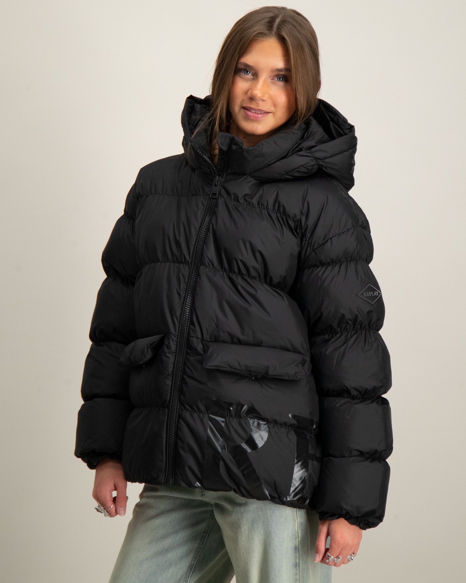 Replay Jacket Schwarz für Mädchen Kids Brand Store