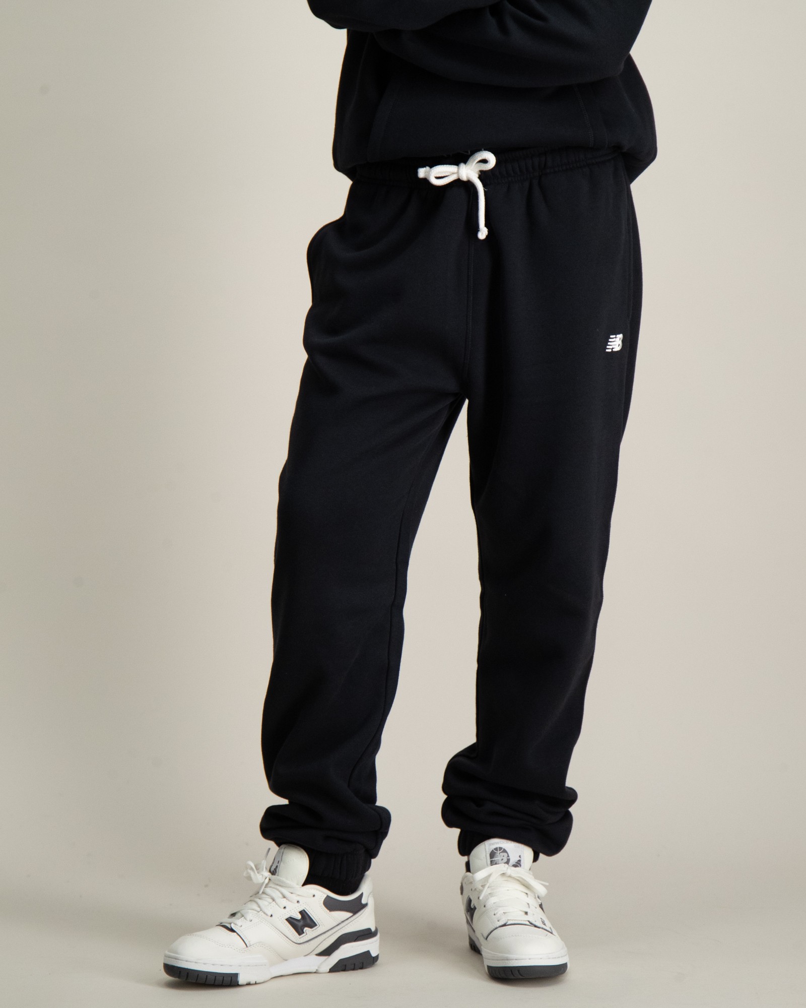 New Balance Boys Brush Back Small Logo Joggers in Grey