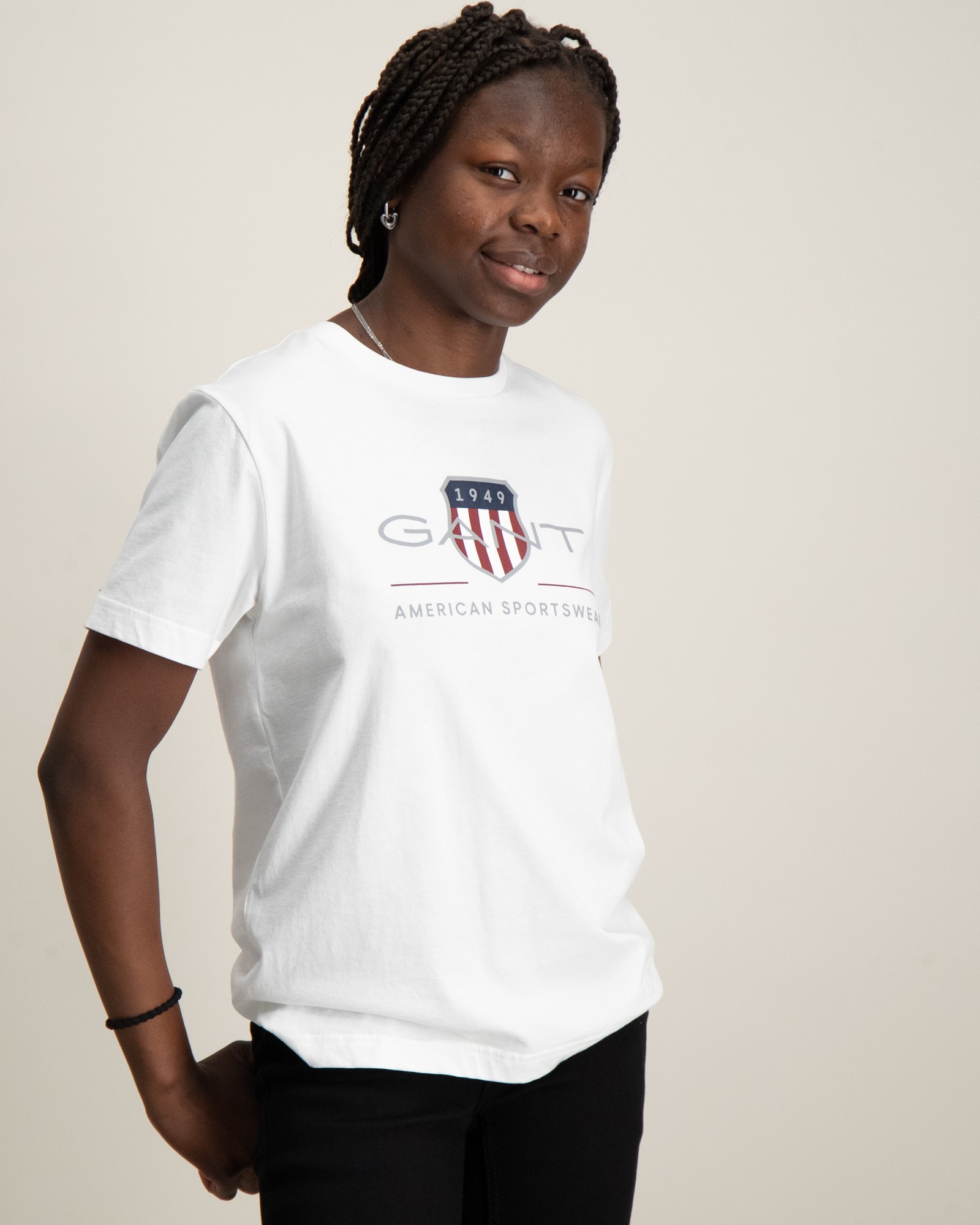 GANT Jungen T-Shirt The Original, Kurzarm – Mit Logo-Stickerei