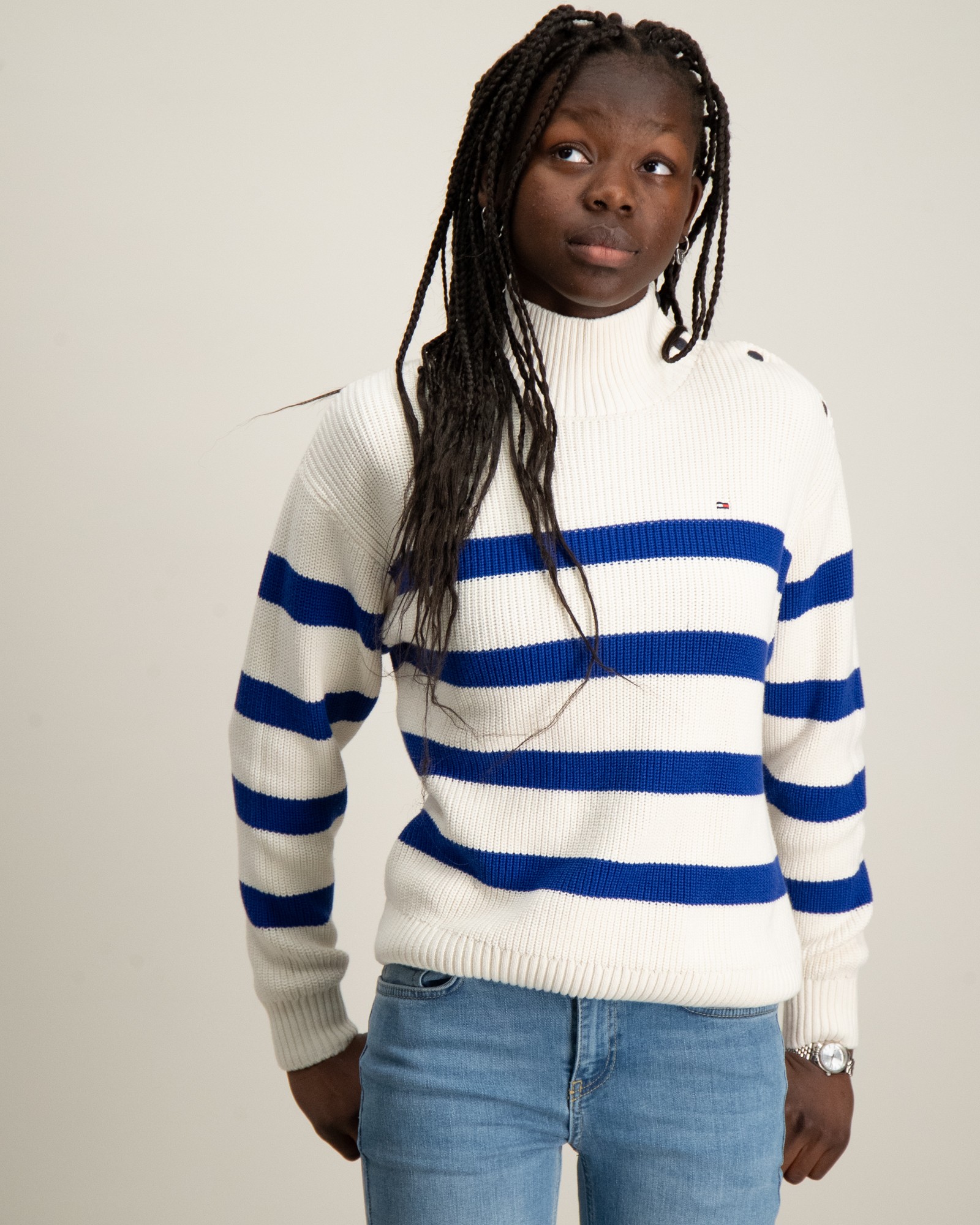Mock neck sweater tommy hilfiger discount