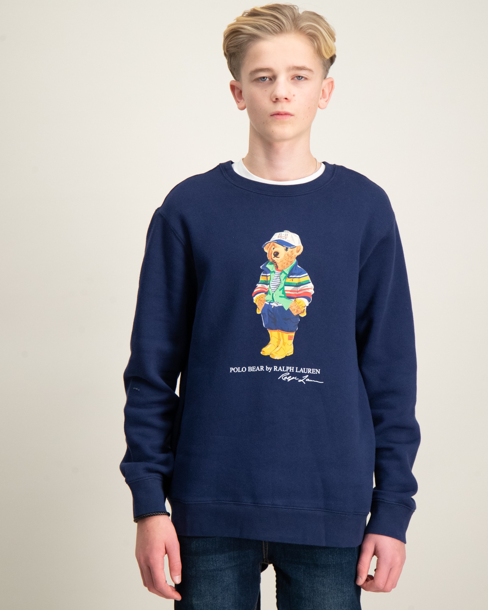 Polo Bear Sweater Ralph Lauren Pullover Met Rits Polo Bear Fleece