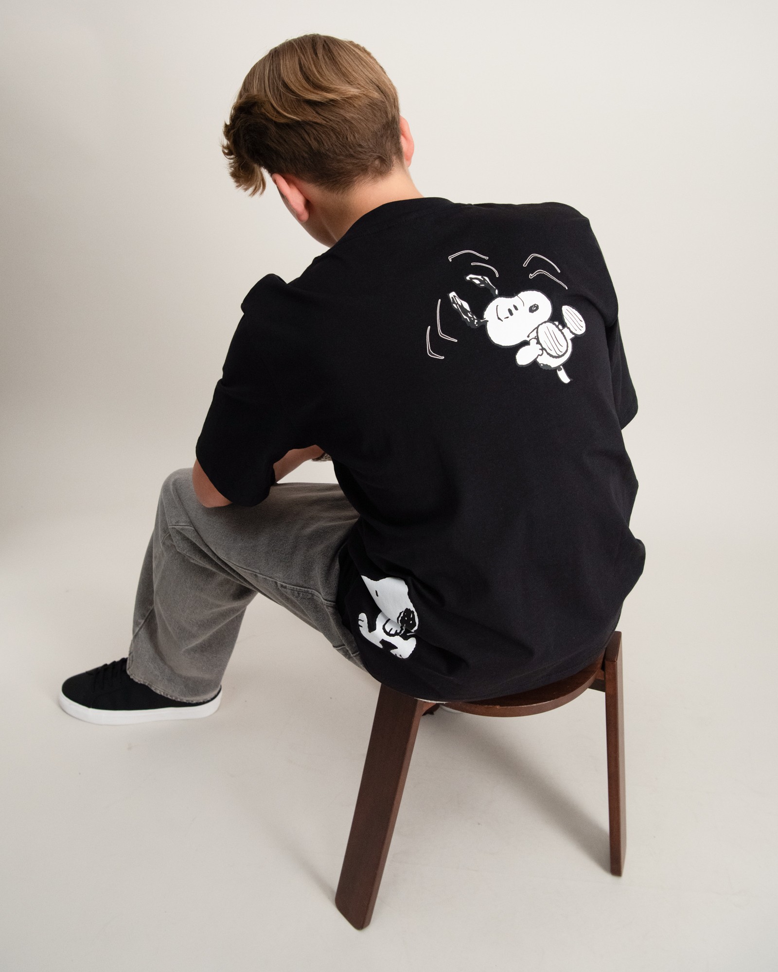 NAME IT Nlmforest Sidmaurer SS L Top Box Sky T-Shirt, Noir/détails : imprimé à l'avant, 158-164 cm Garçon