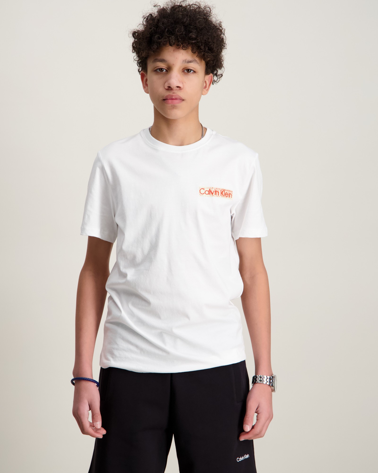 Calvin Klein LABEL CKJ GRAPHIC T-SHIRT Vit för Kille | Kids Brand Store