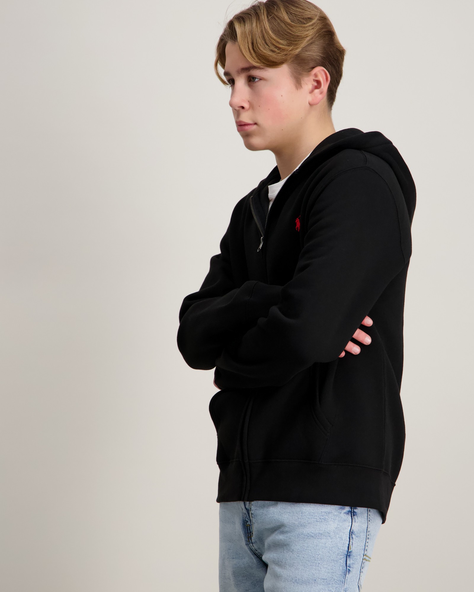 Polo Ralph Lauren Fleece Full-Zip Hoodie Zwart voor Jongens | Kids