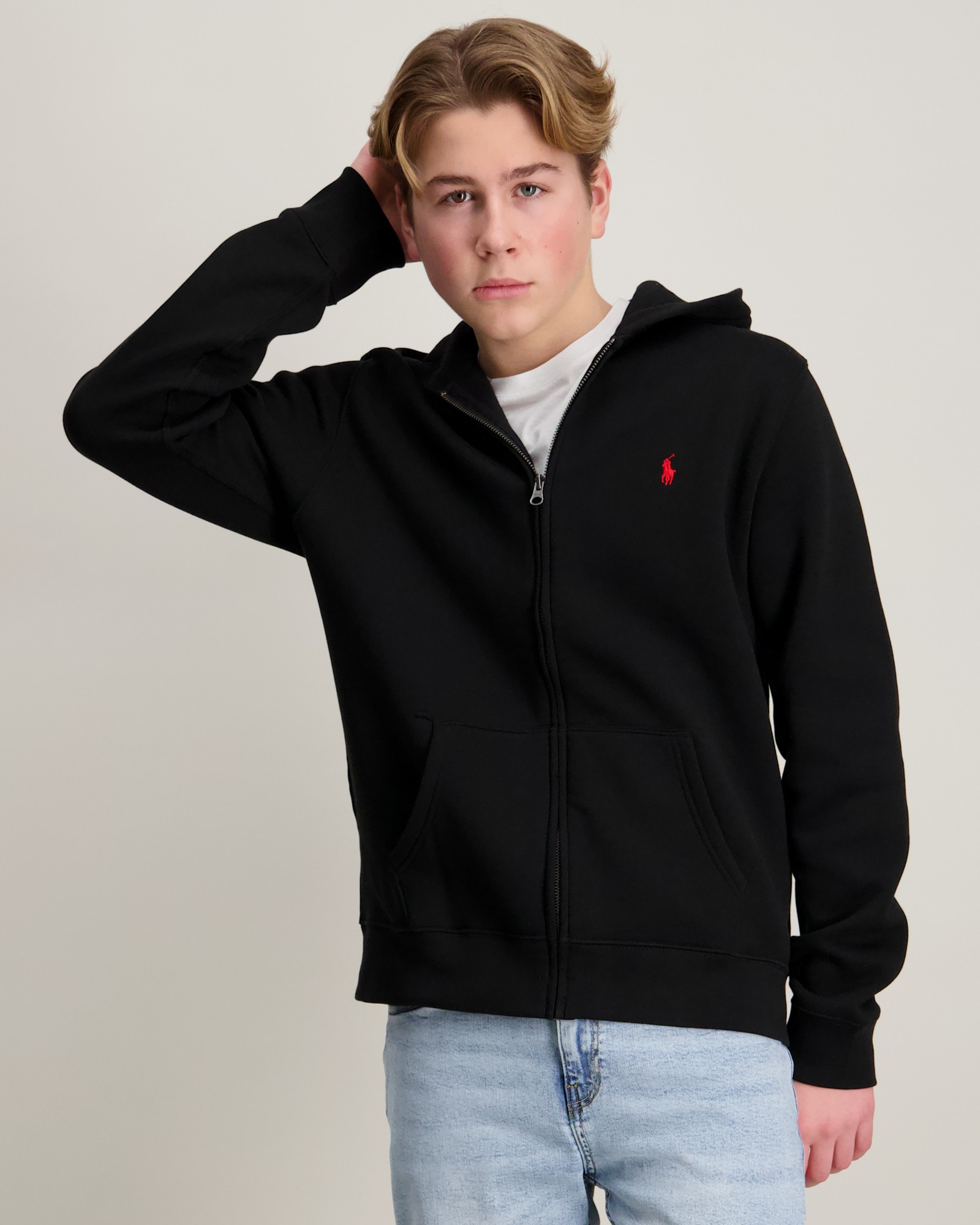 Polo Ralph Lauren Fleece Full-Zip Hoodie Zwart voor Jongens | Kids