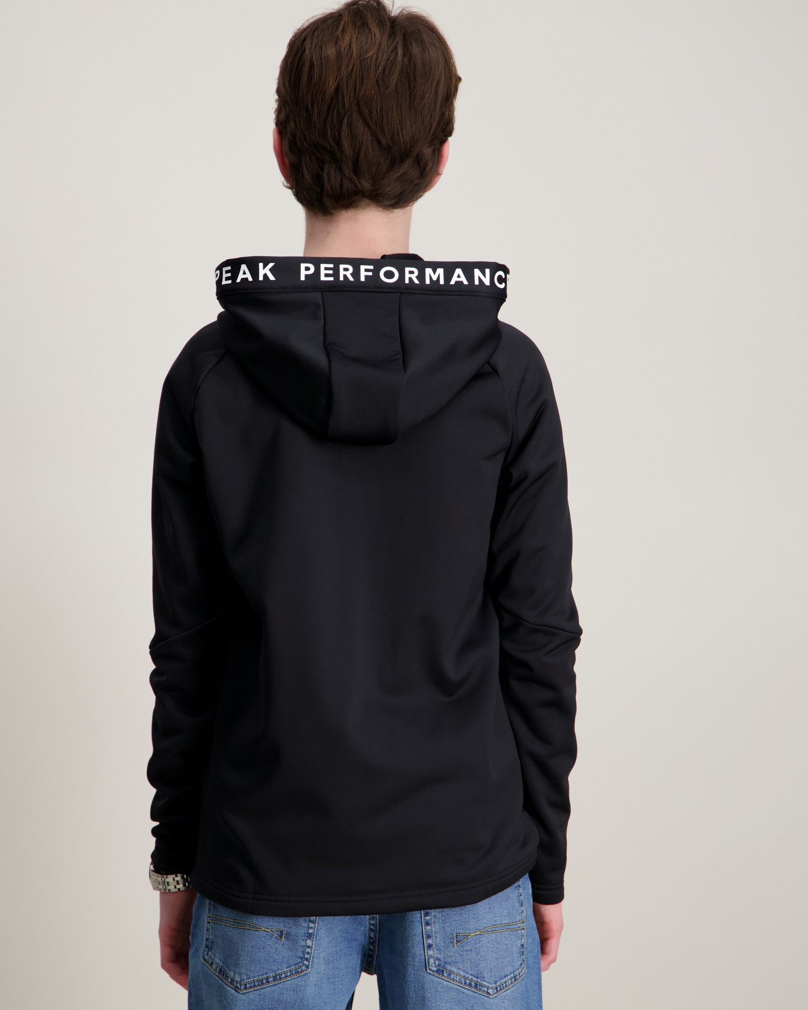 Peak Performance Jr Rider Zip Hood Noir pour Garçon | Kids Brand Store