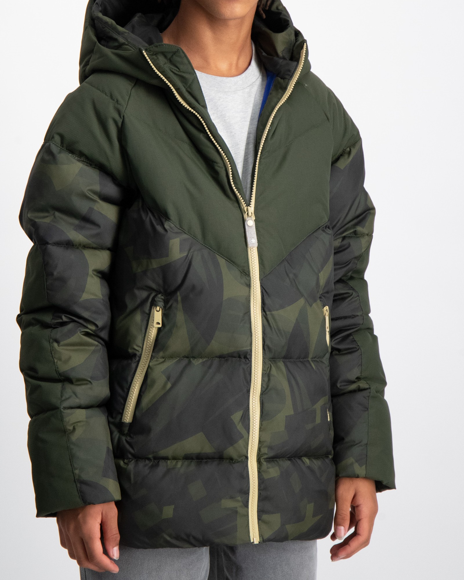 Scotch Soda Hooded jacket Recycled Nylon Groen voor Jongens Kids Brand  Store