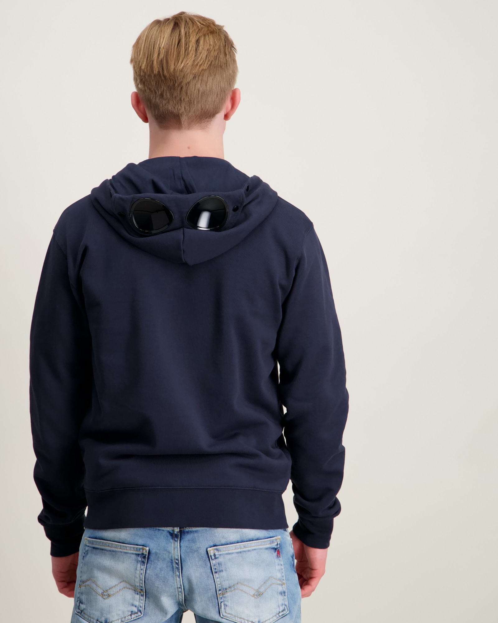 C.P. Company ZIP SWEATSHIRT/HOOD Blå för Kille | Kids Brand
