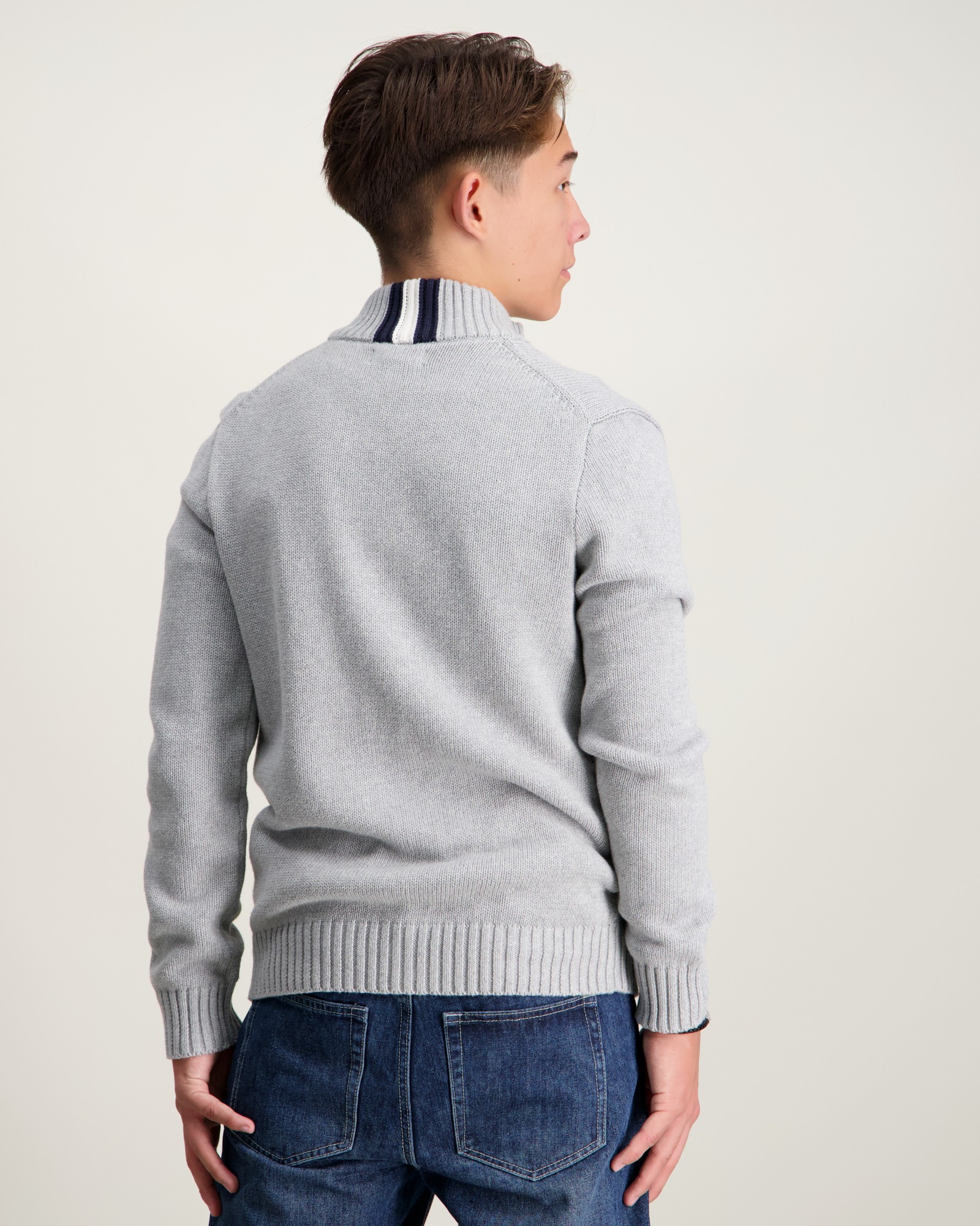 Polo Ralph Lauren COMBED COTTON-LS FZ MOCK-TP-SWT Grå til Gutt