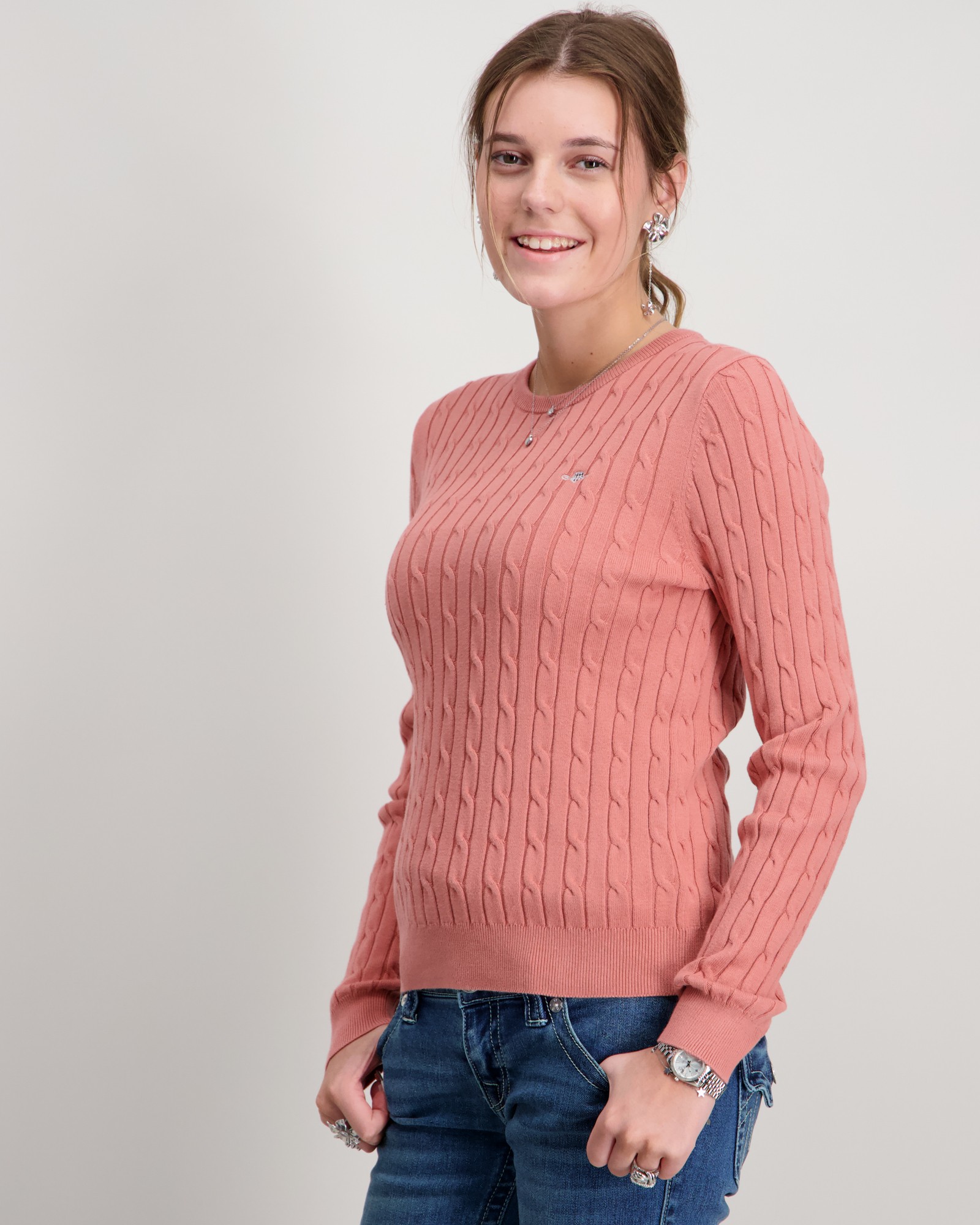 Pull GANT Shield Cotton C-Neck - Mixte Enfant, Haute Teneur En Coton, Avec Logo