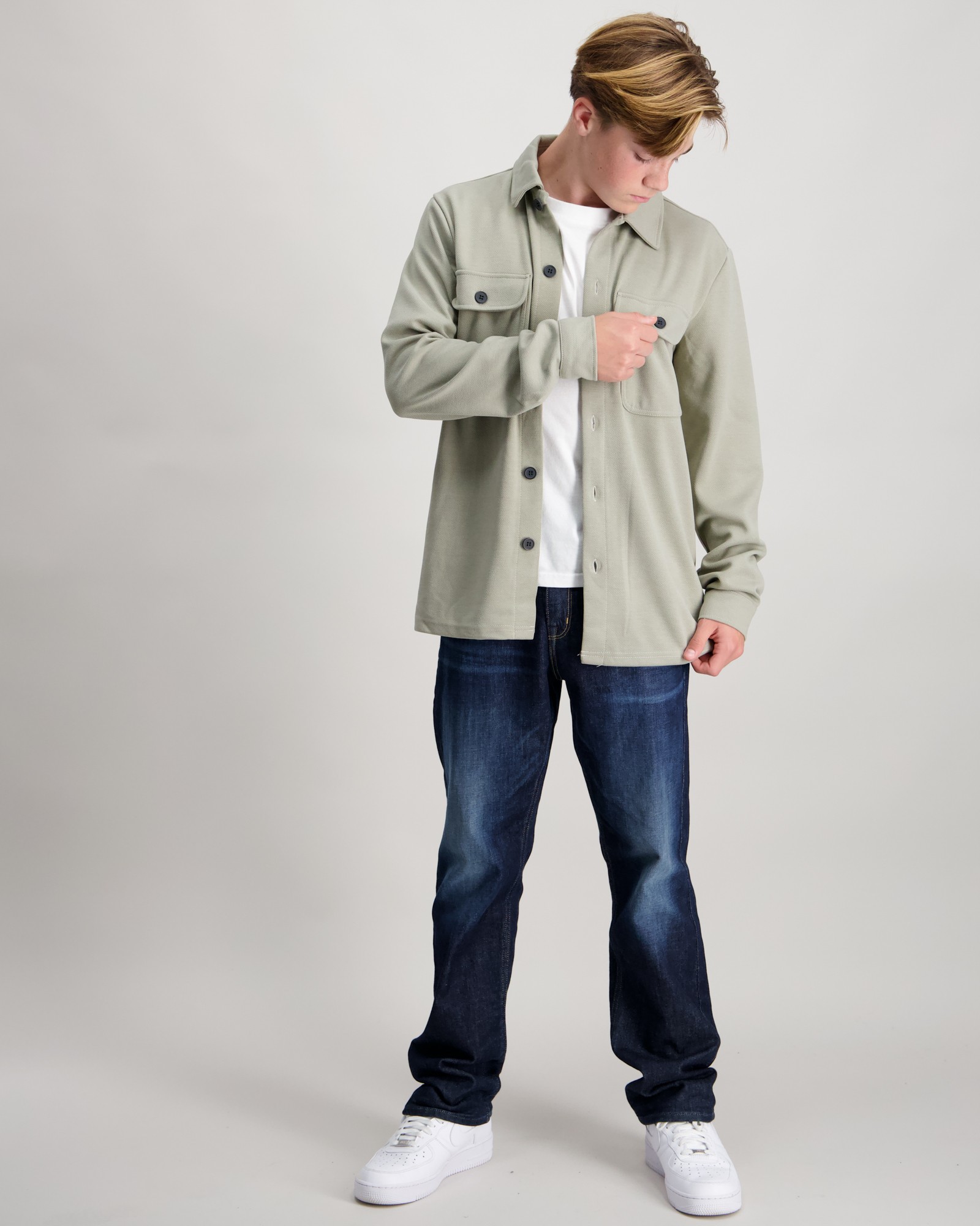 Only & sons junior Osjnew Kodyl Overhemd Sweat SWT Noos, Castor Gray, 134-140