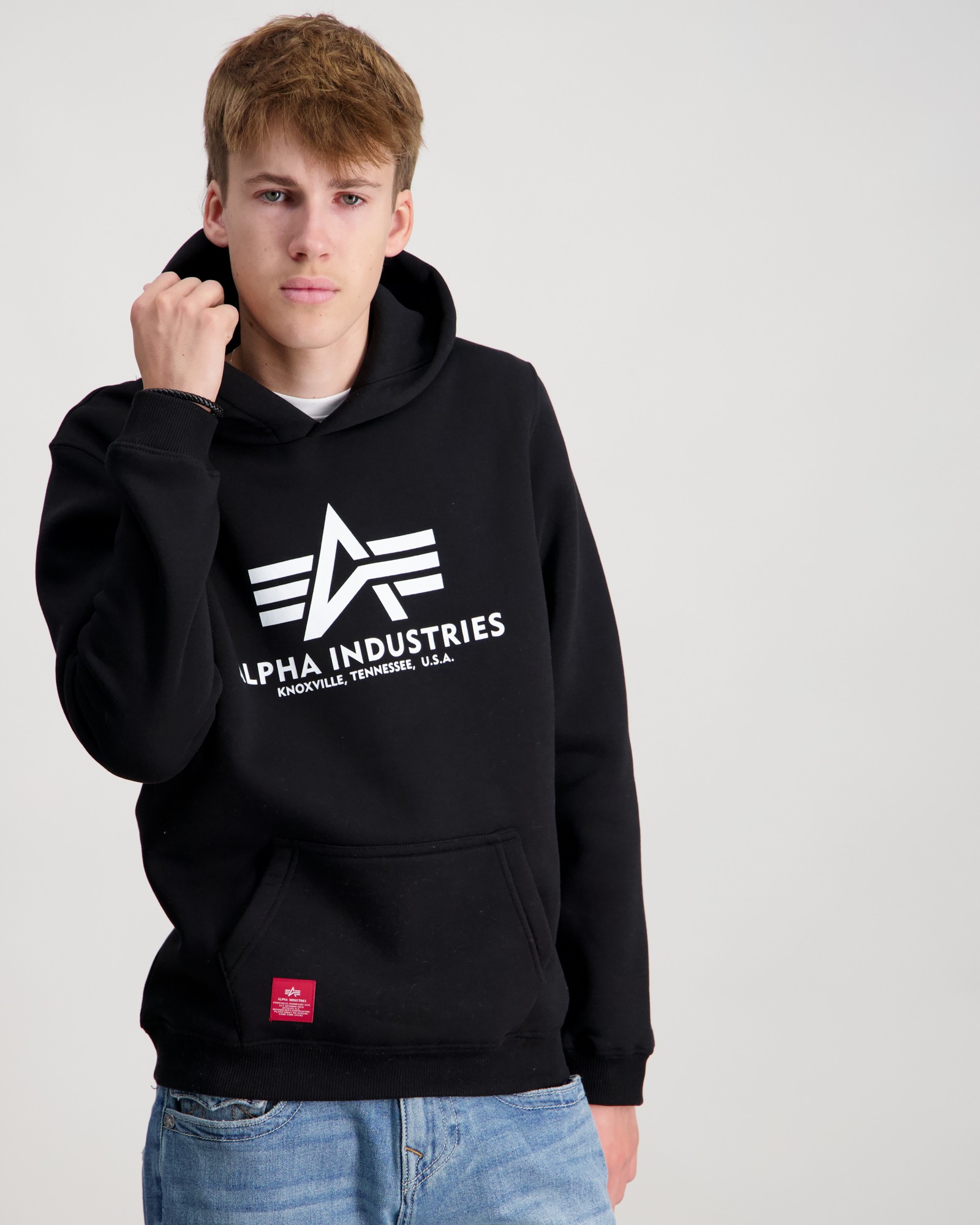 ALPHA INDUSTRIES Basic Hoody Small Logo Heren Trainingsshirt