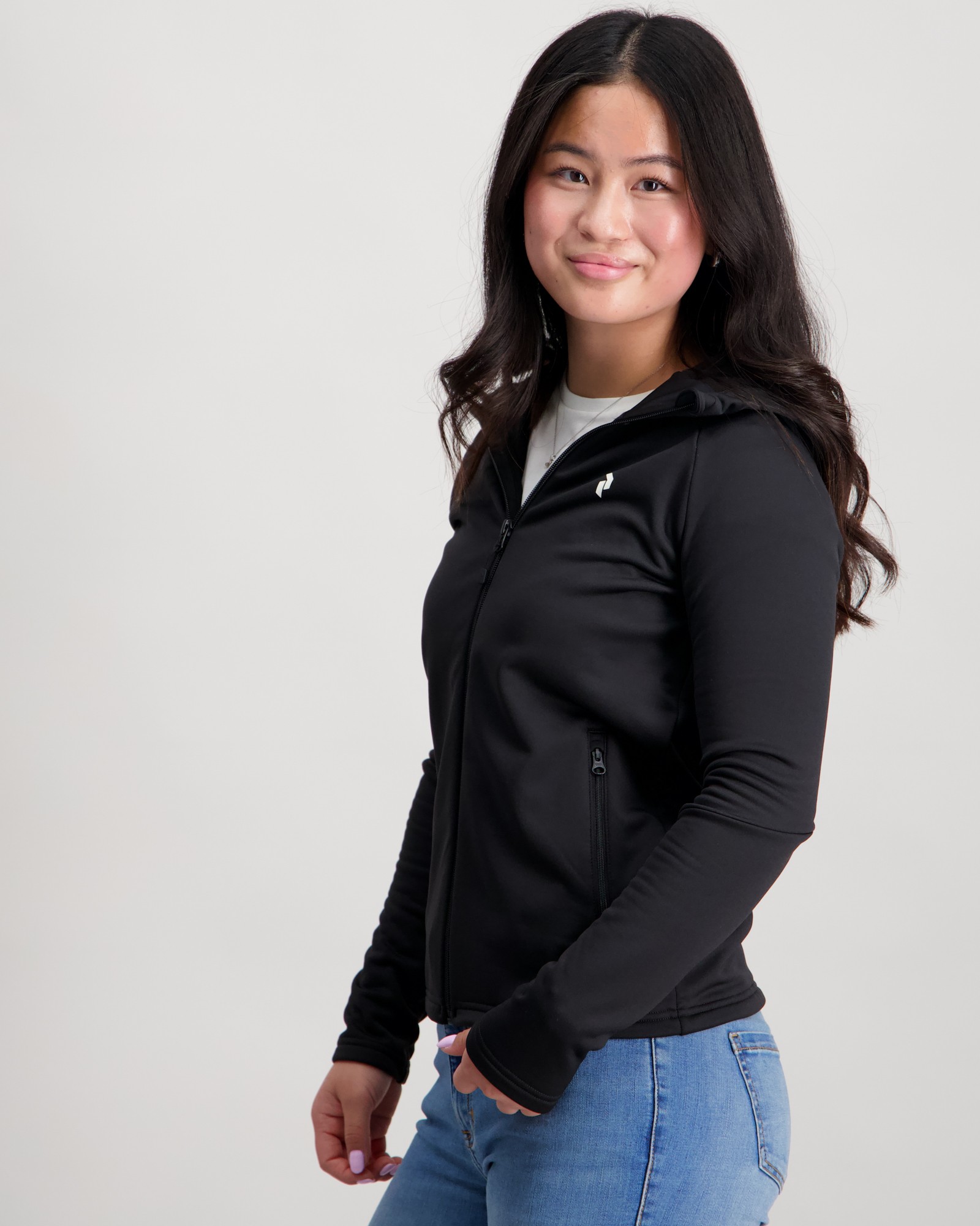 Peak Performance Jr Rider Essentials Zip Svart för Tjej | Kids Brand Store