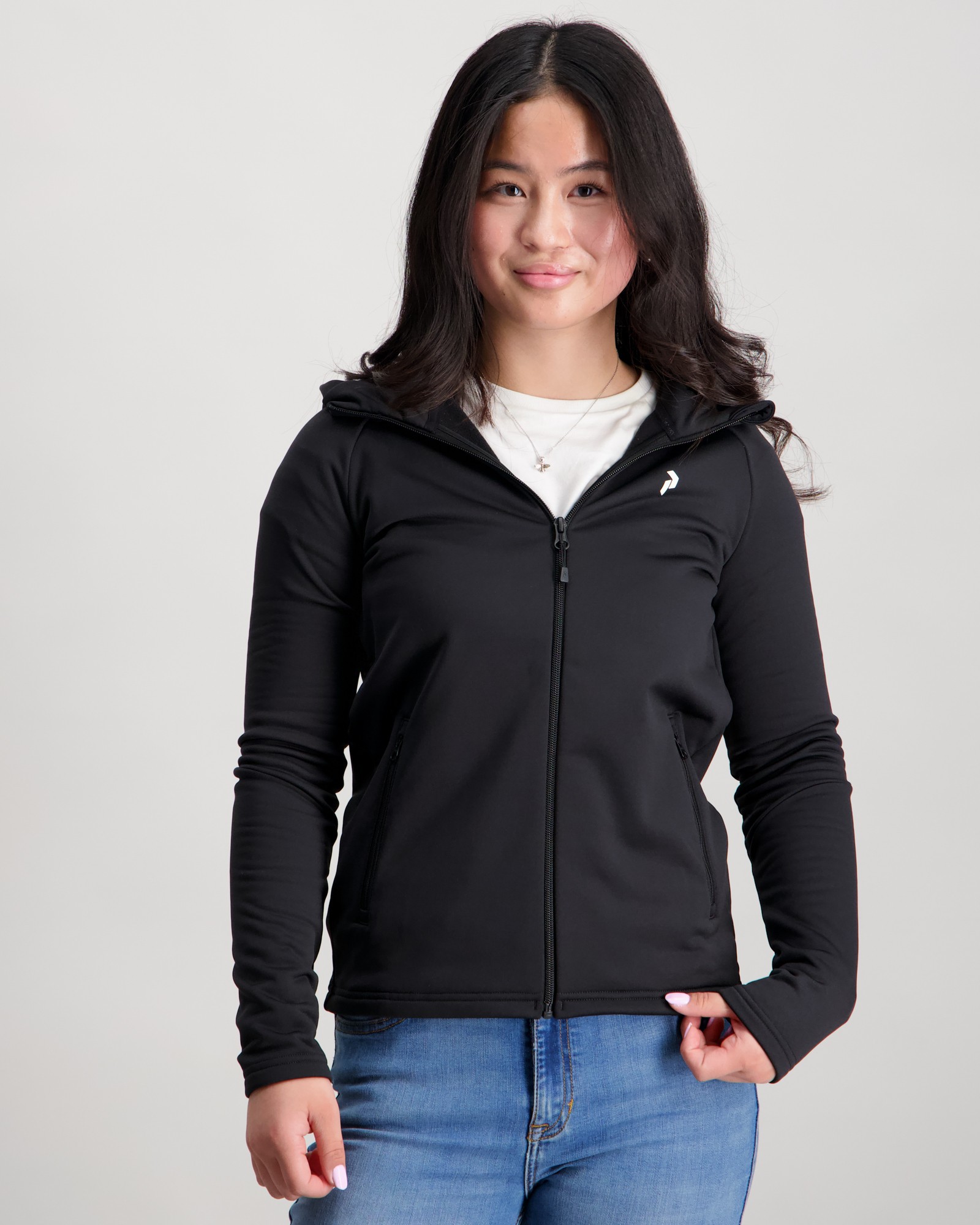 Peak Performance Jr Rider Essentials Zip Svart för Tjej | Kids Brand Store