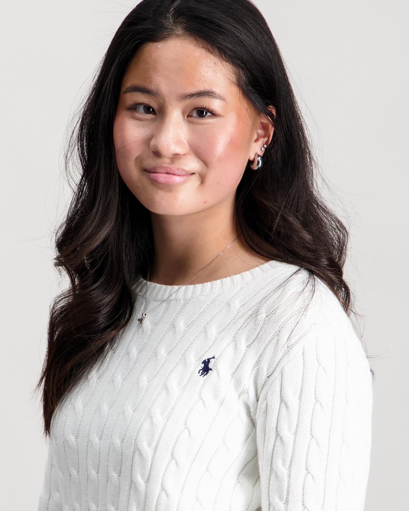 Polo Ralph Lauren Cable-Knit Cotton Sweater Vit för Tjej | Kids Brand Store