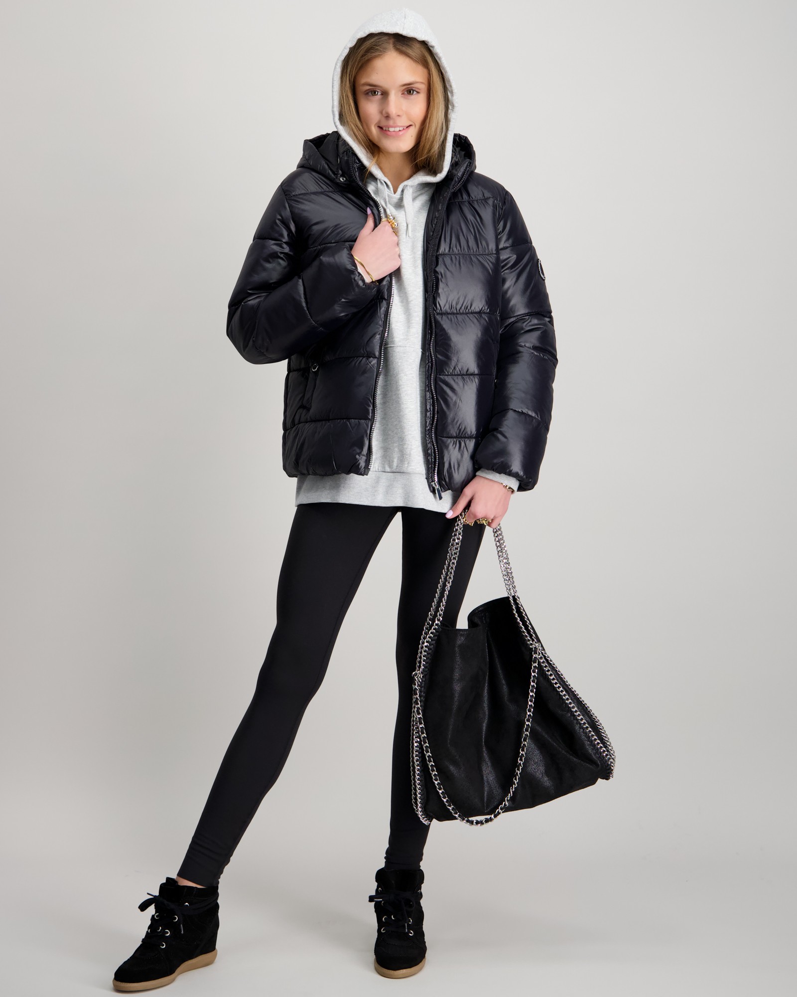 Veste Matelassée Fille ONLY - Design OTW, Capuche Amovible, 100% Nylon, Pour école Et Sorties - 9