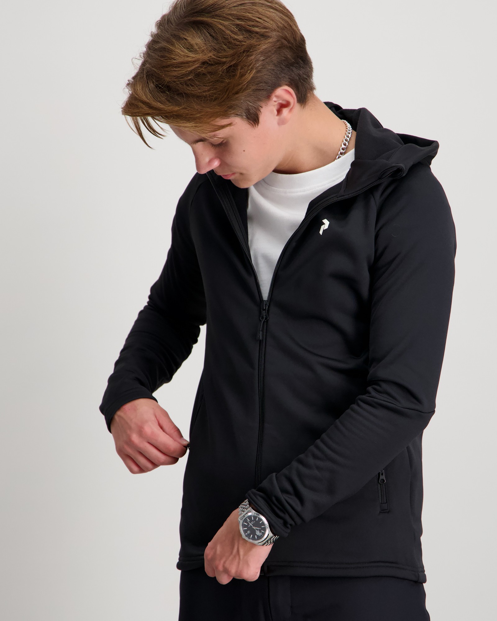 Peak Performance Jr Rider Essentials Zip Svart för Kille | Kids Brand Store