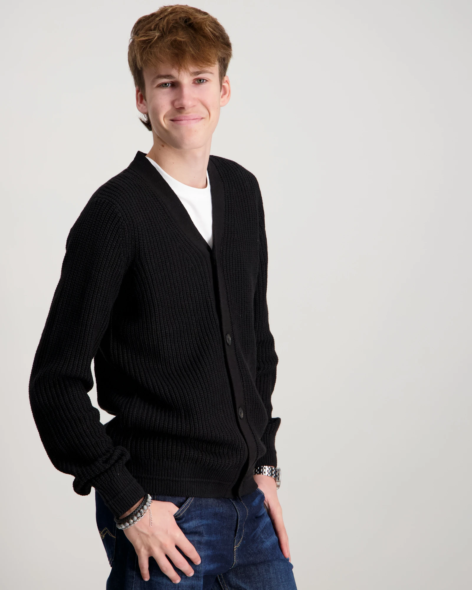 Cardigan Homme Jack & Jones En Laine Mérinos - Col V, Manches Longues, Coupe Classique Pour Automne/hiver - 4