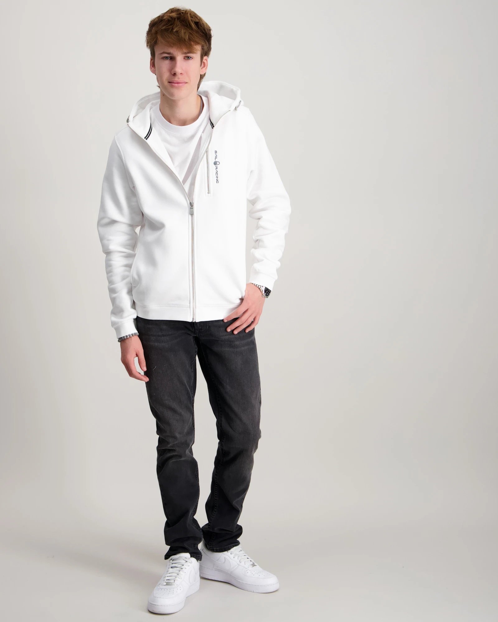 Sail Racing JR BOWMAN ZIP HOOD Vit för Kille | Kids Brand Store