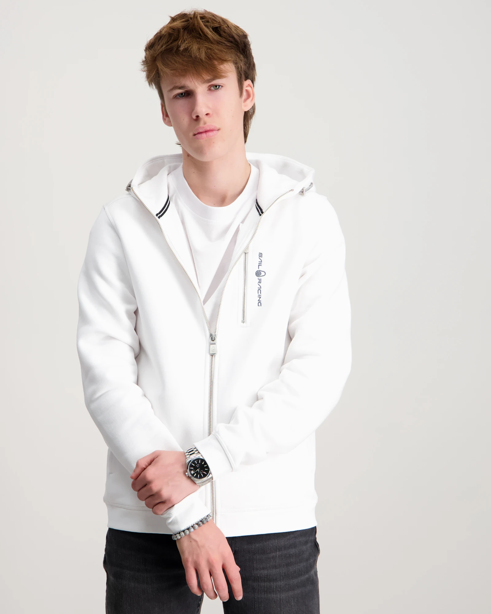 Sail Racing JR BOWMAN ZIP HOOD Vit för Kille | Kids Brand Store