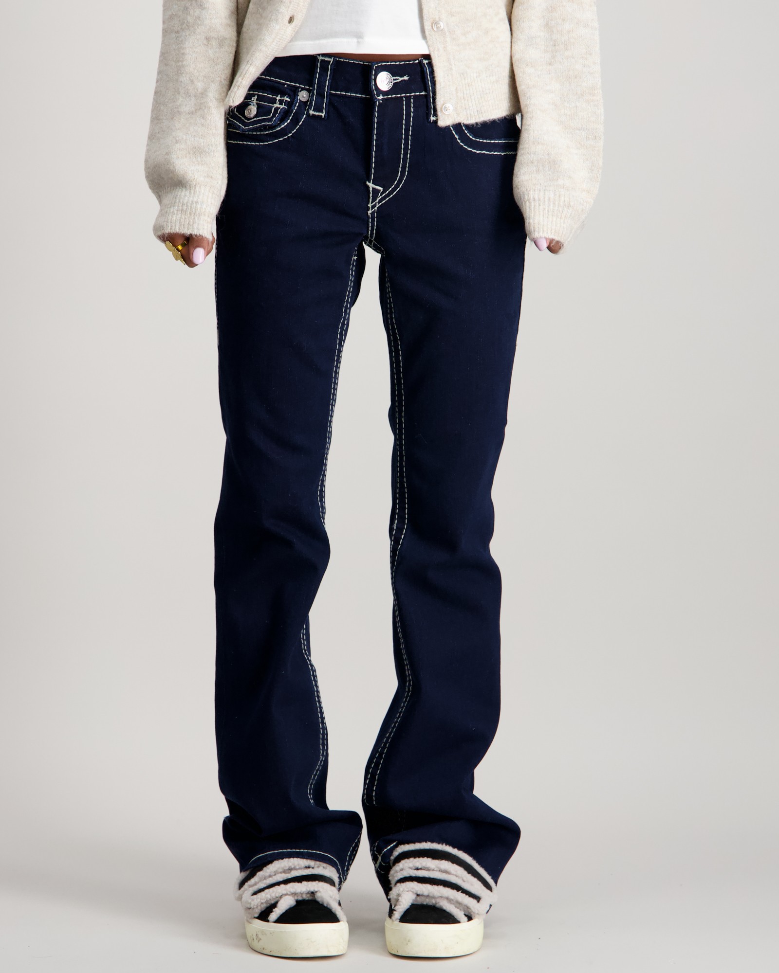 True Religion BECCA MR BOOT CUT FLAP BIG T FLAP Blå til Jente | Kids ...