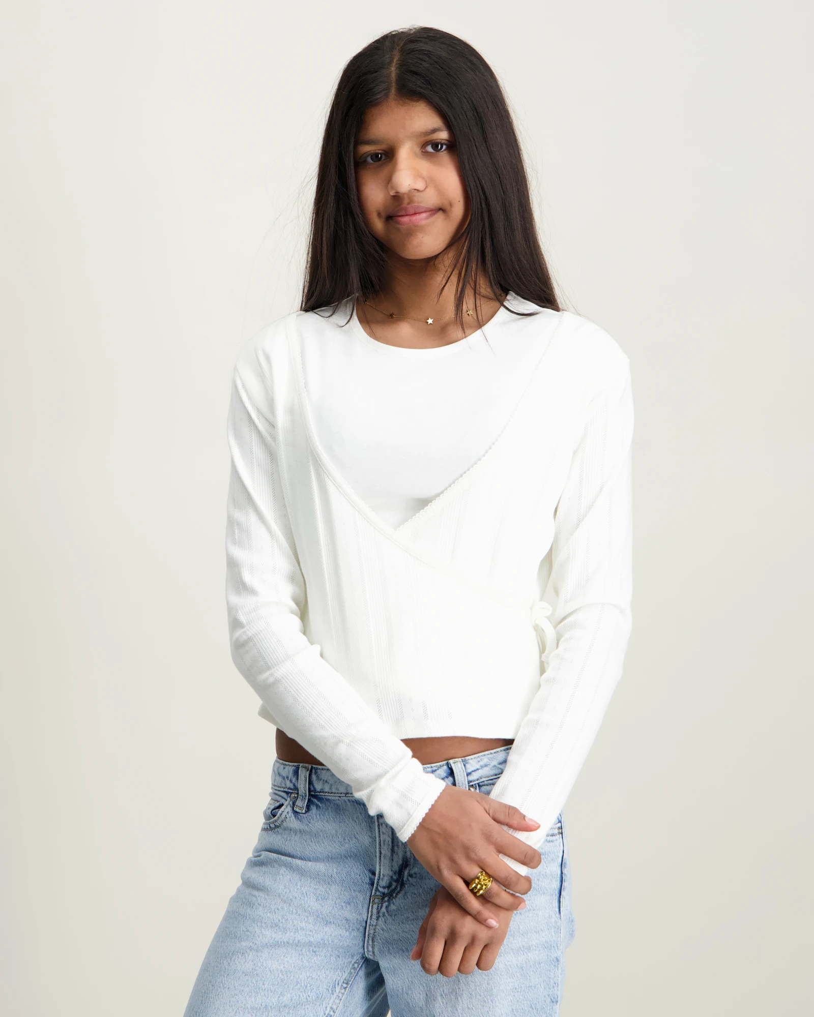 Photo inspiration: Picture Idea: Lmtd Nlfhannah Ls Wrap Top Hvid Til Pige