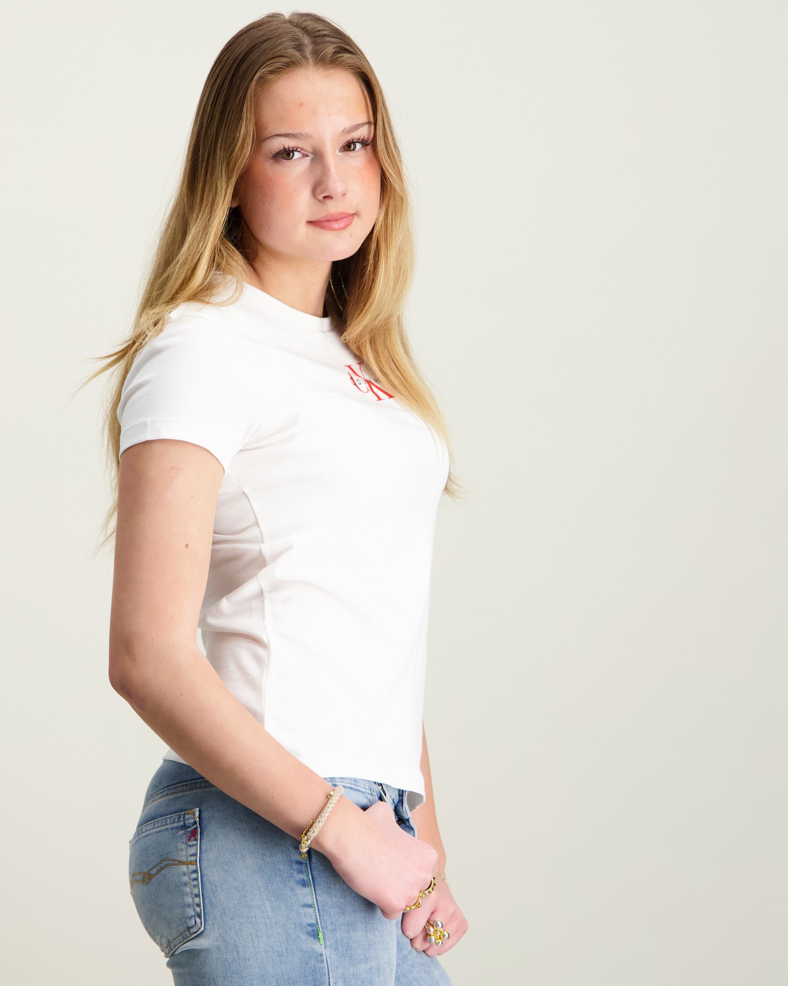 Calvin Klein MICRO MONOGRAM TOP Valkoinen varten Tytöt | Kids Brand Store