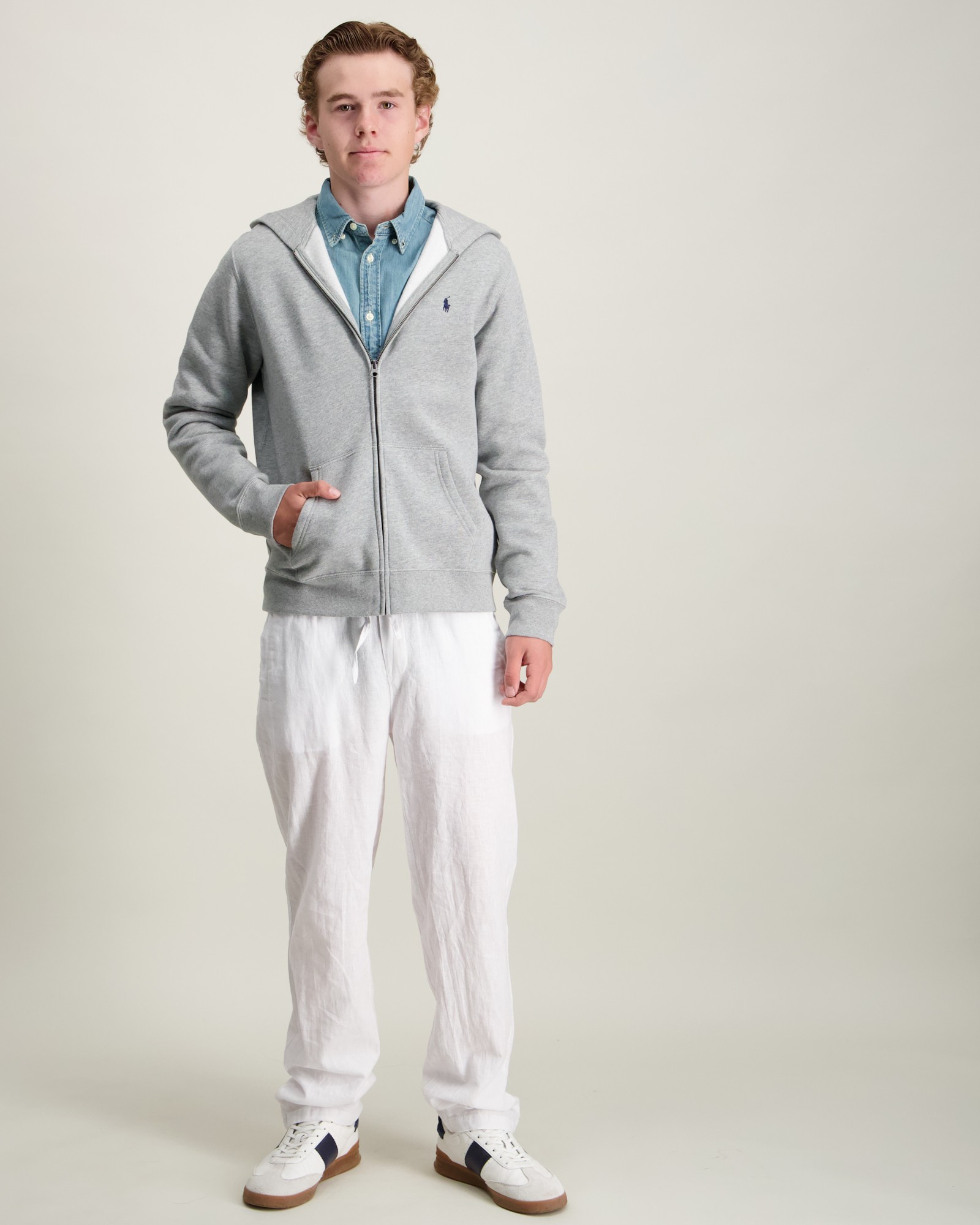 Polo Ralph Lauren Fleece Full-Zip Hoodie Grijs voor Jongens | Kids