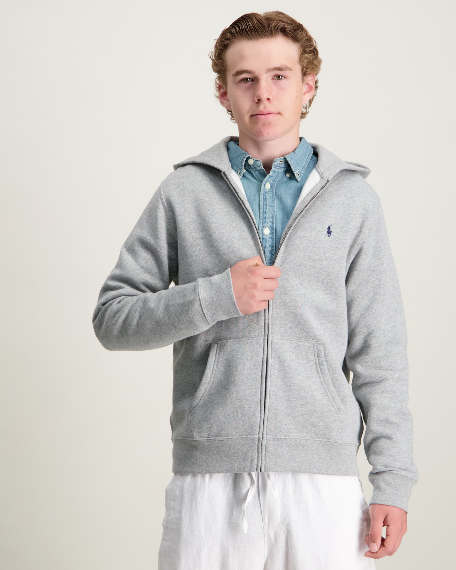 Polo Ralph Lauren Fleece Full-Zip Hoodie Blauw voor Jongens | Kids