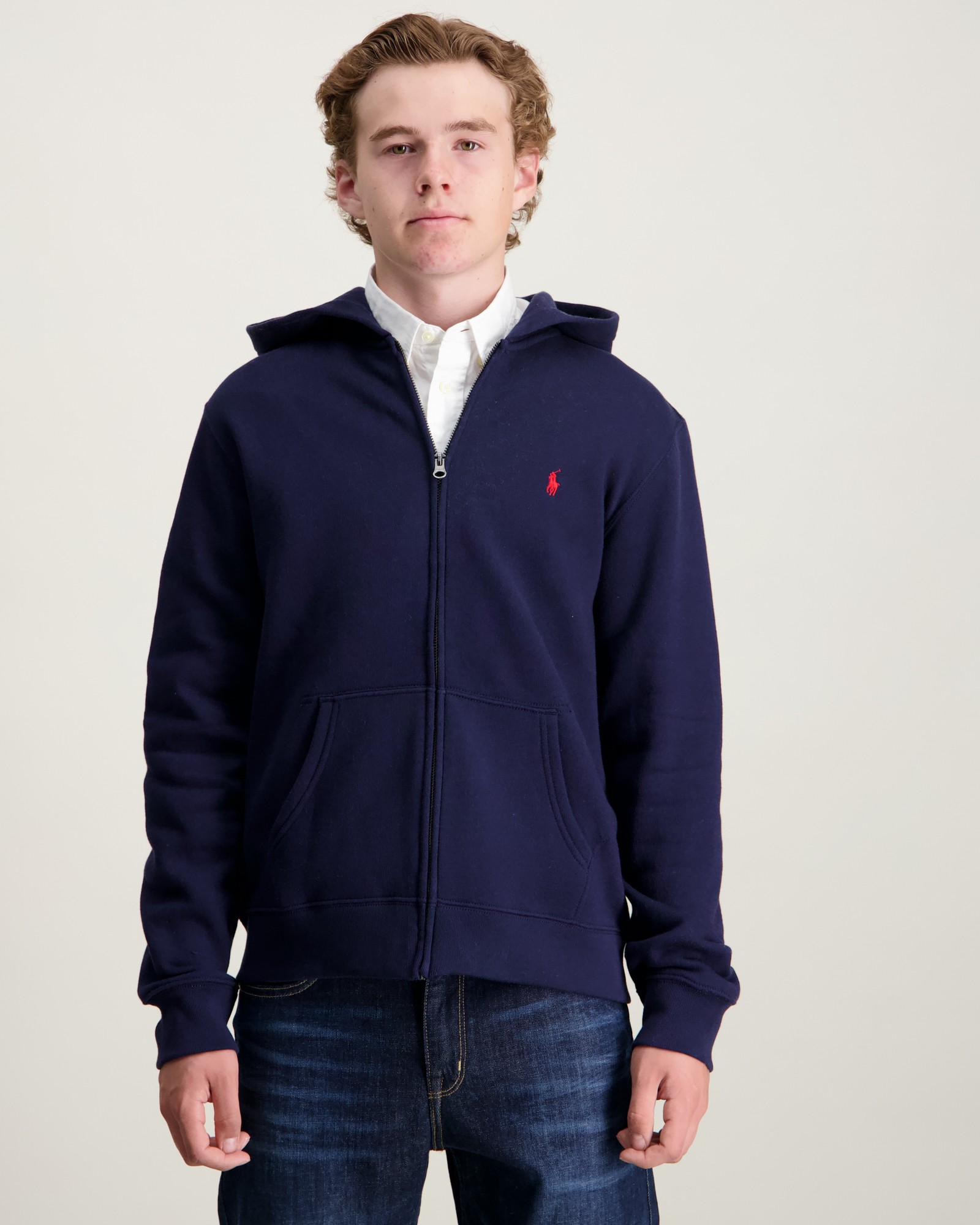 Polo Ralph Lauren Fleece Full-Zip Hoodie Blauw voor Jongens | Kids